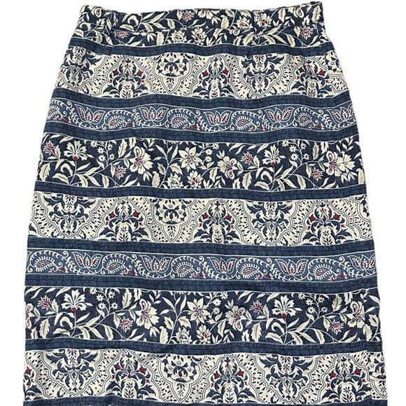 Talbots Petite Floral Canvas A-Line Skirt Size 6 - Picture 1 of 9